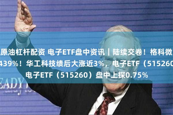 原油杠杆配资 电子ETF盘中资讯｜陆续交卷！格科微归母净利同比暴增439%！华工科技绩后大涨近3%，电子ETF（515260）盘中上探0.75%