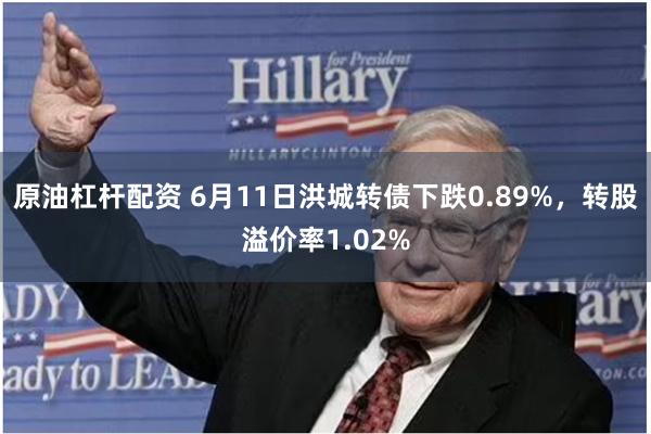 原油杠杆配资 6月11日洪城转债下跌0.89%，转股溢价率1.02%